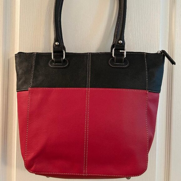 Tignanello Perfect Pockets Medium Tote, Rouge/Black  MSRP: $155.00 - Picture 1 of 4